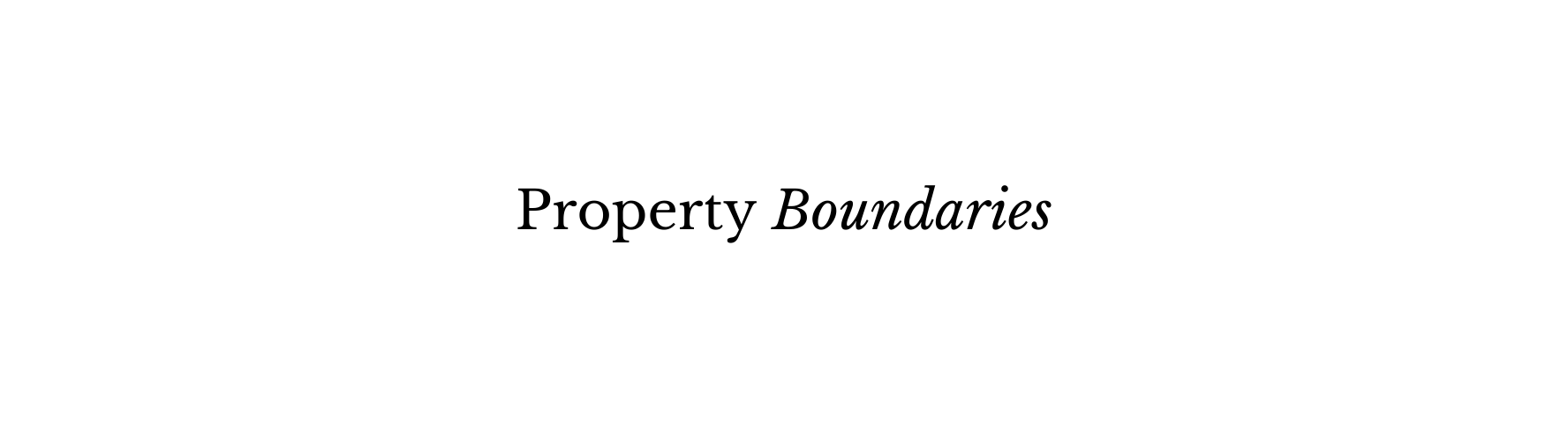 Property Boundaries